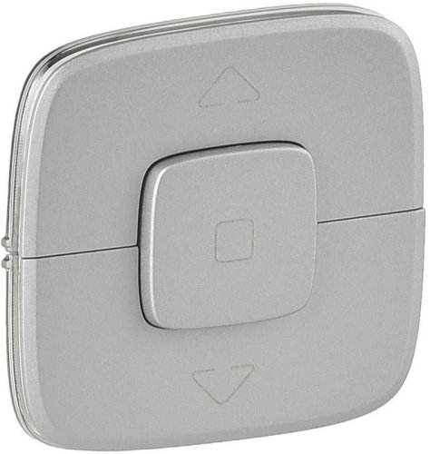 Лицевая панель Legrand Valena Allure для 2-кл. выключателя жалюзи алюминий картинка